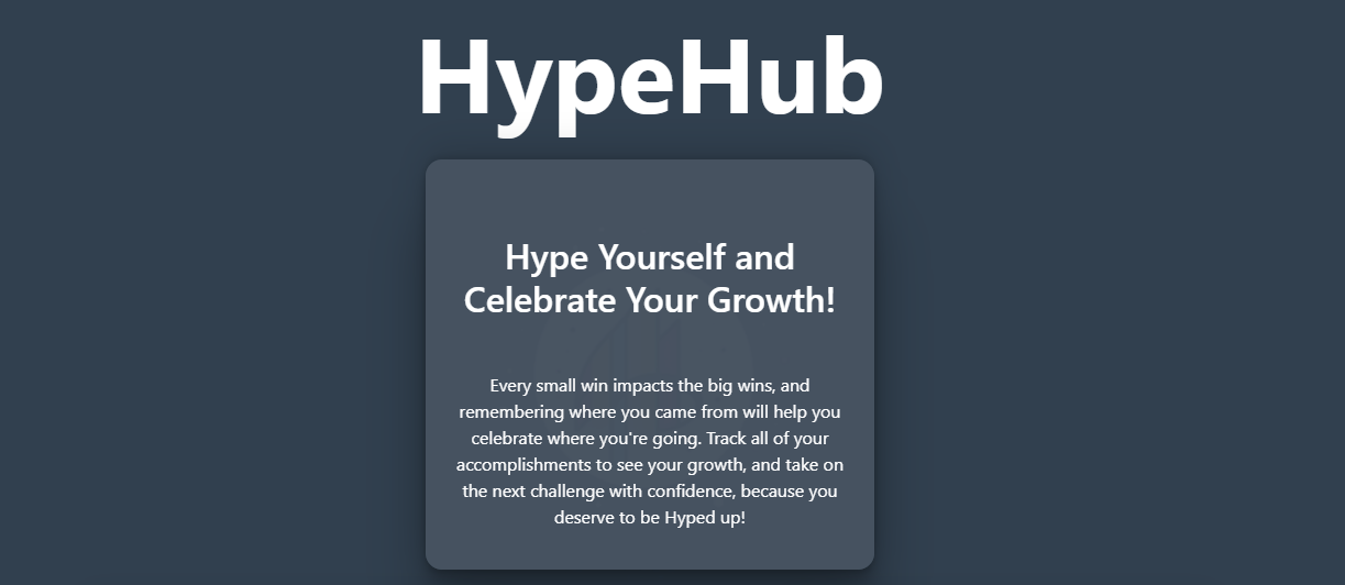 Hype Hub home screen